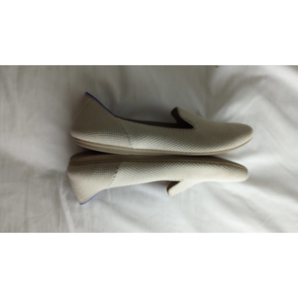 Rothys The Loafer Linen Double Stitch Beige Size W6.5 Flats Slip On - Picture 7 of 10